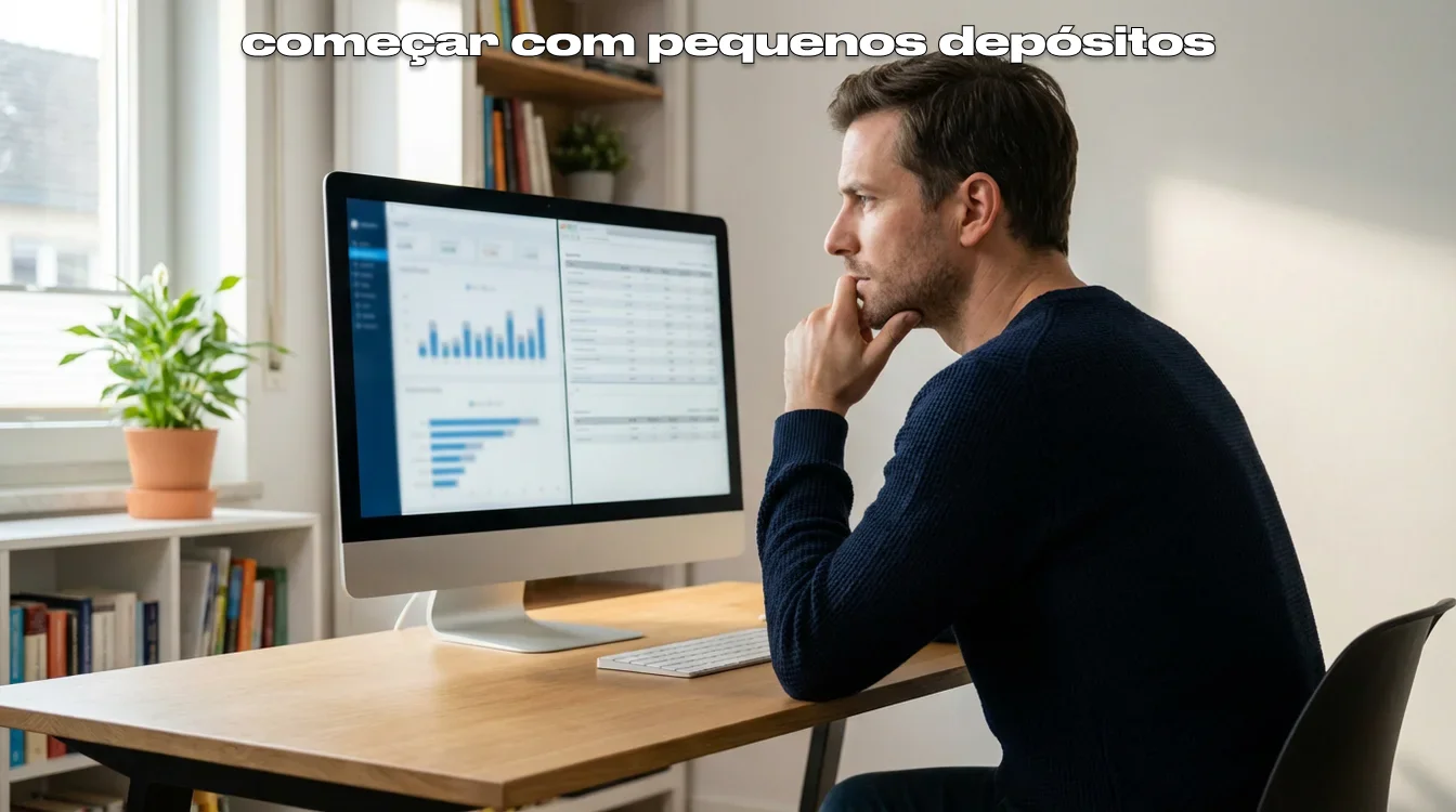 Pessoa analisando opções em tela de computador