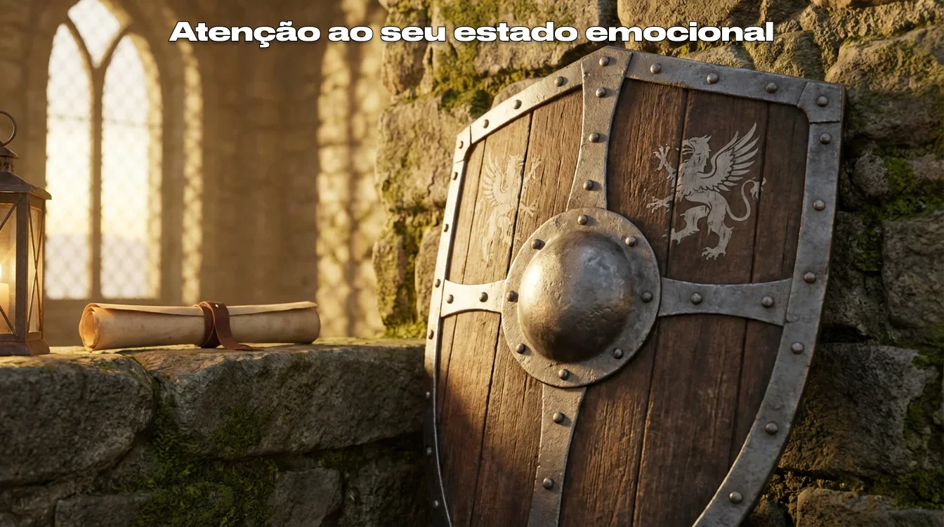 Escudo protetor representando preparação para períodos difíceis